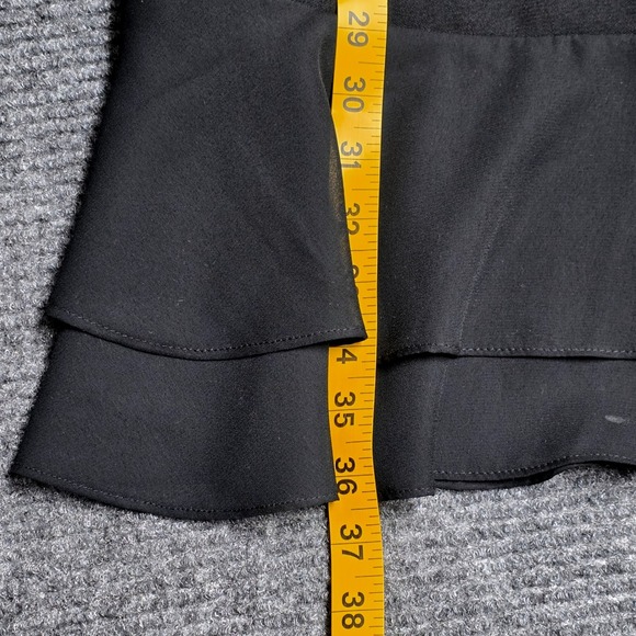 Vintage Bonnie Marx Ruffle Hem Cocktail Dress Women's Size 6 Black NWT - Picture 8 of 9